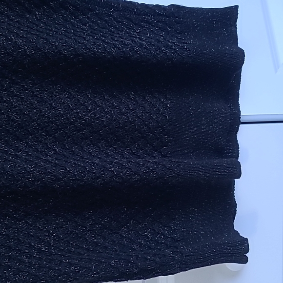 V-neck Black Silver Sweater - Silver Sparkle - Picture 5 of 7